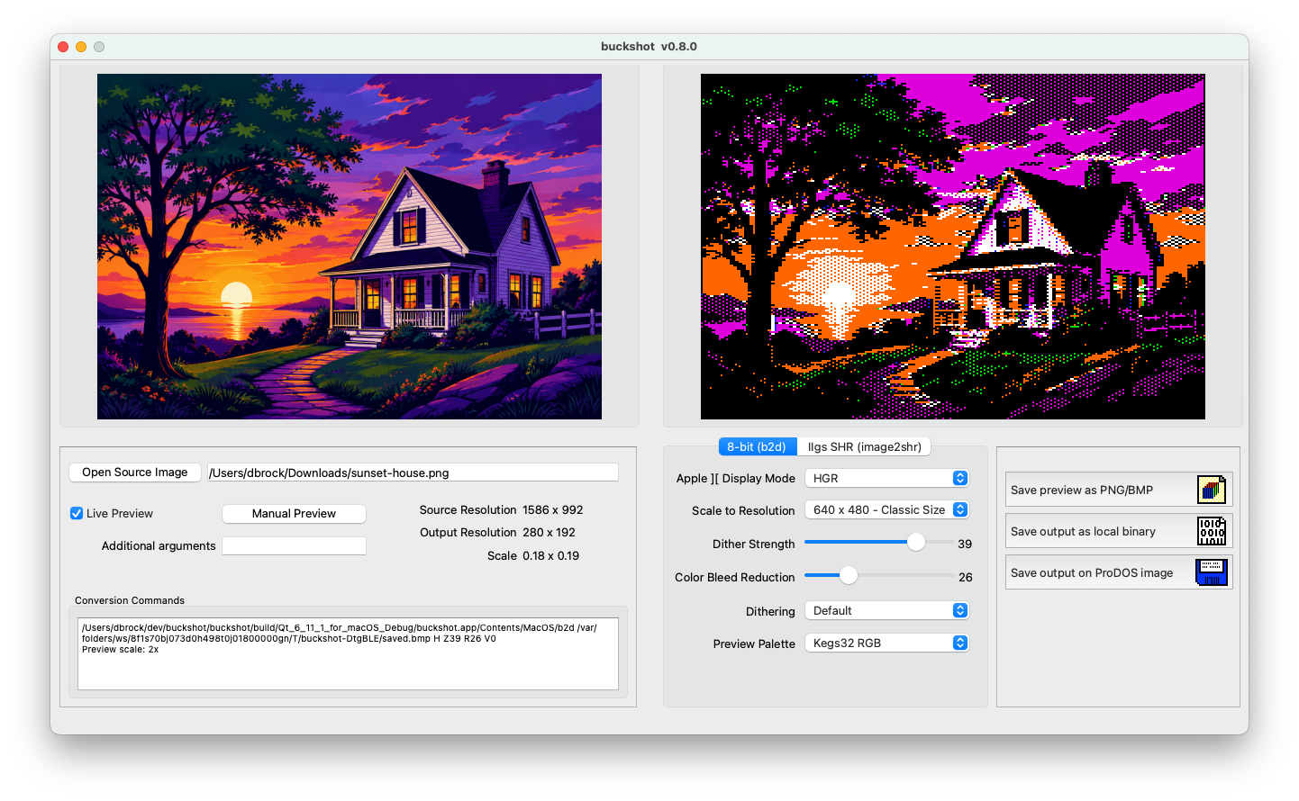 buckshot v0.8.0 on macOS